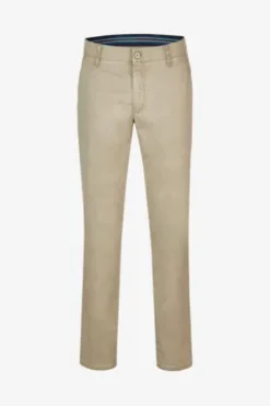 CLUB OF COMFORT High Stretch Baumwoll-Hose beige Garvey Flat-Front