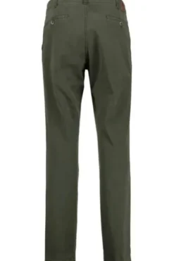 CLUB OF COMFORT High Stretch Baumwoll-Hose oliv Garvey Flat-Front