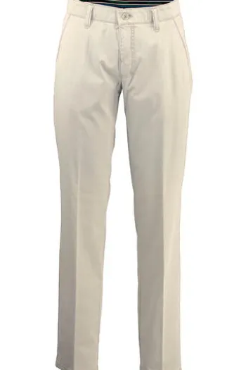 CLUB OF COMFORT High Stretch Baumwoll-Hose sand Garvey Flat-Front