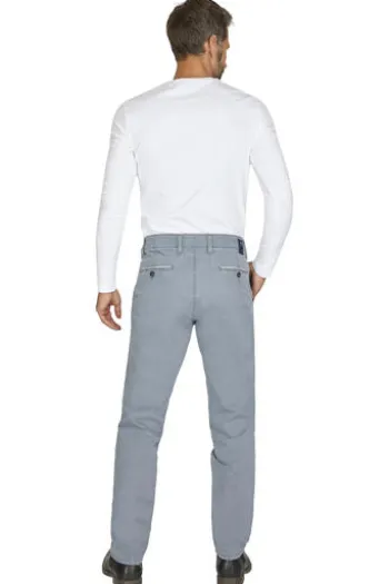 CLUB OF COMFORT High Stretch Baumwoll-Hose blau Garvey Flat-Front