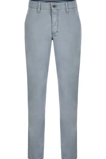 CLUB OF COMFORT High Stretch Baumwoll-Hose blau Garvey Flat-Front