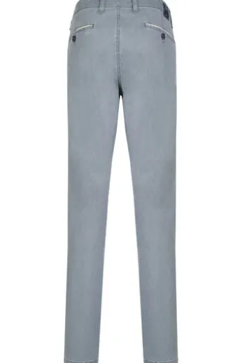 CLUB OF COMFORT High Stretch Baumwoll-Hose blau Garvey Flat-Front