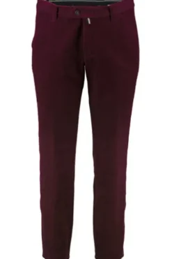 CLUB OF COMFORT High-Stretch-Cord-Hose Garvey (Flatfront) bordeaux