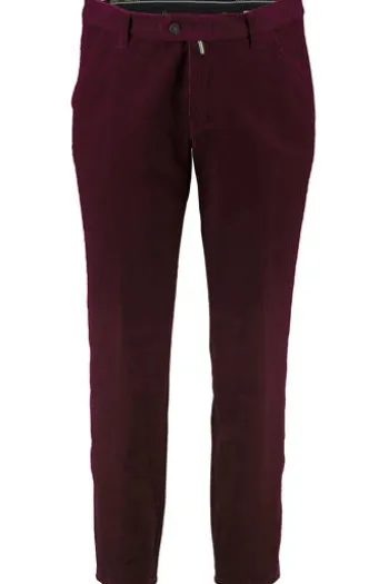 CLUB OF COMFORT High-Stretch-Cord-Hose Garvey (Flatfront) bordeaux