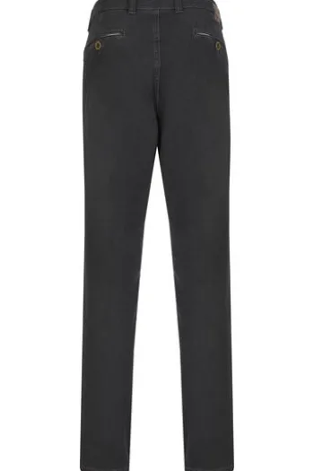 CLUB OF COMFORT High Stretch Denim-Jeans black Garvey Flat-Front