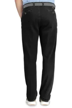CLUB OF COMFORT High Stretch Denim-Jeans black Garvey Flat-Front