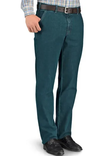 CLUB OF COMFORT High Stretch Denim-Jeans schwarz Garvey Flat-Front