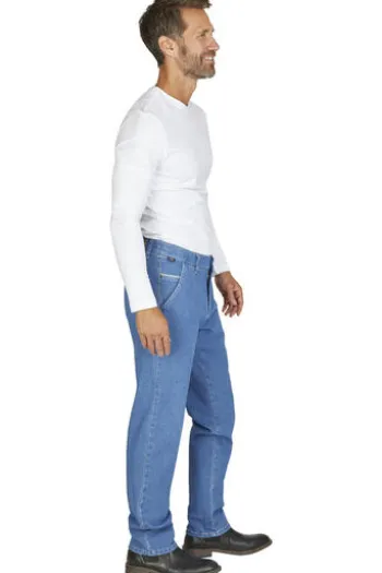 CLUB OF COMFORT High Stretch Denim-Jeans jeansblau Garvey Flat-Front