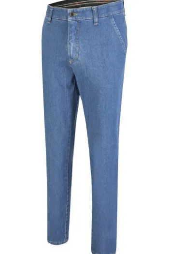 CLUB OF COMFORT High Stretch Denim-Jeans jeansblau Garvey Flat-Front