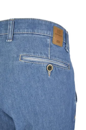 CLUB OF COMFORT High Stretch Denim-Jeans jeansblau Garvey Flat-Front