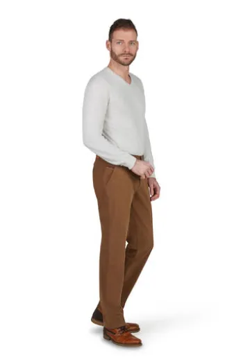 CLUB OF COMFORT High-Stretch Thermo Hose Garvey hellbraun