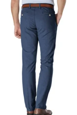 CLUB OF COMFORT Leinen-Baumwoll-Stretch-Hose marine