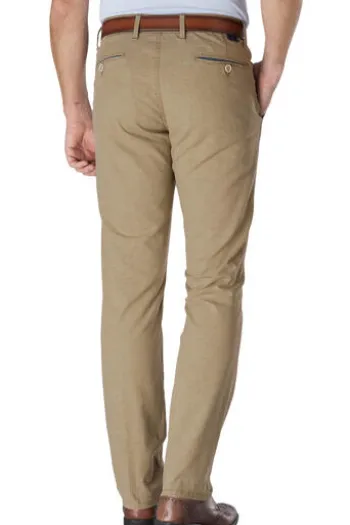 CLUB OF COMFORT Leinen-Baumwoll-Stretch-Hose Beige