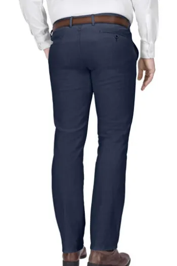 CLUB OF COMFORT Leinen Baumwoll Hose marine Garvey Chino