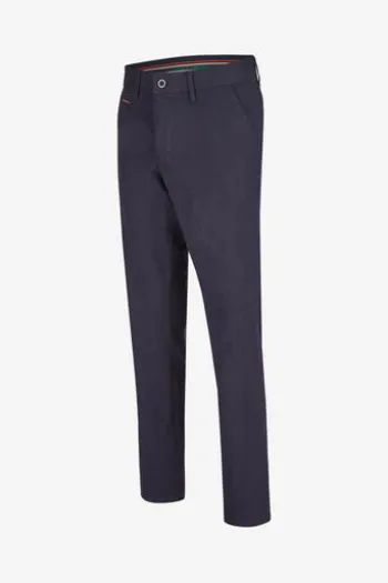 CLUB OF COMFORT Leinen Baumwoll Hose marine Garvey Chino