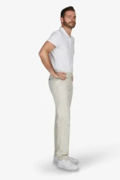 CLUB OF COMFORT Leinen Baumwoll Hose beige Garvey Chino