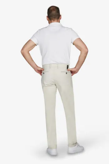 CLUB OF COMFORT Leinen Baumwoll Hose beige Garvey Chino