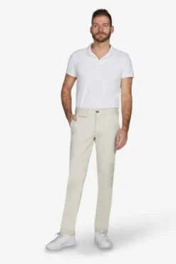 CLUB OF COMFORT Leinen Baumwoll Hose beige Garvey Chino