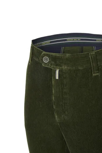 CLUB OF COMFORT Stretch-Cord-Hose oliv Garvey