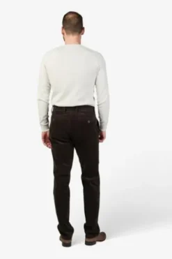 CLUB OF COMFORT Stretch-Feincord Hose braun Garvey