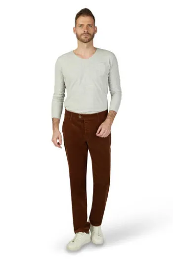CLUB OF COMFORT Stretch-Feincord Hose rost Garvey