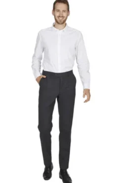 CLUB OF COMFORT Wollhose anthrazit Santos, Stretch