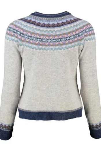 ERIBE Pullover grau im Fair-Isle-Strickmuster