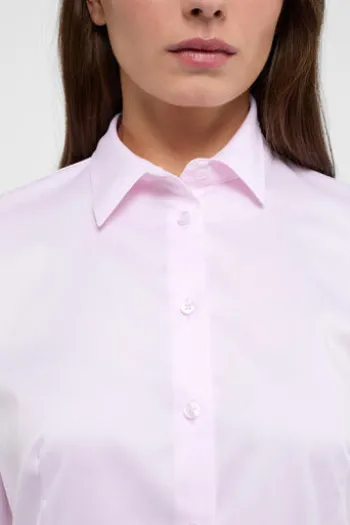 ETERNA Bluse rosa Langarm in blickdichter Qualität