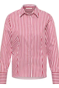 ETERNA Bluse rot gestreift Langarm