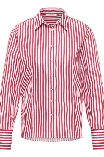 ETERNA Bluse rot gestreift Langarm