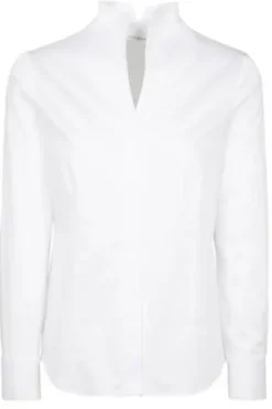 ETERNA Bluse weiß Langarm in trageangenehmer Stretch-Qualität