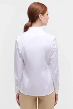 ETERNA Bluse weiß Langarm in trageangenehmer Stretch-Qualität