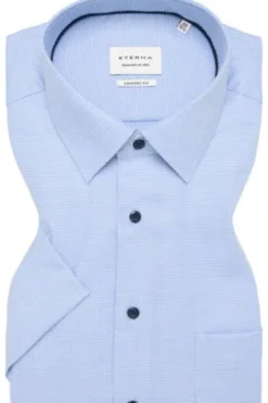 ETERNA Hemd hellblau Comfort Fit Kurzarm
