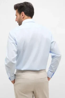 ETERNA Hemd hellblau Comfort Fit Langarm Popeline