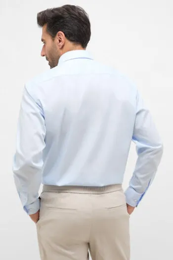 ETERNA Hemd hellblau Comfort Fit Langarm Popeline