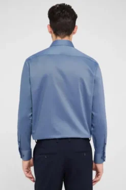 ETERNA Hemd marine gemustert Comfort Fit Langarm