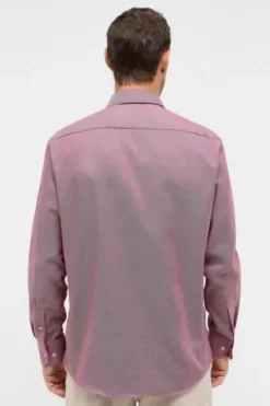 ETERNA Hemd rot gemustert Comfort Fit Langarm