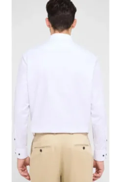ETERNA Hemd weiss gemustert Comfort Fit Langarm