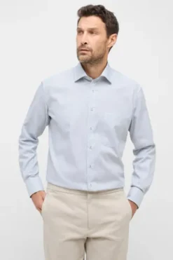 ETERNA Karo Hemd grün Comfort Fit Langarm