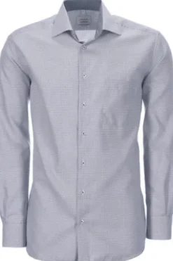 ETERNA Karo Hemd grün Comfort Fit Langarm
