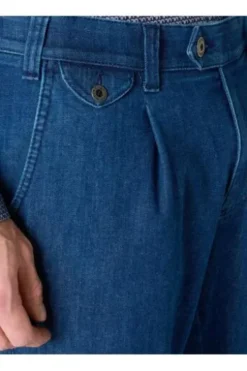 EUREX BY BRAX Bundfalten Jeans Fred blau Regular Fit
