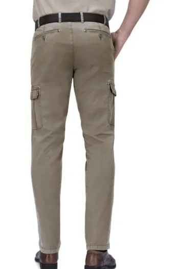 EUREX BY BRAX Cargo Hose Rob beige Stretch, Dehnbund