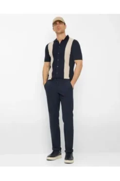 EUREX BY BRAX Chino Hose Thilo marine mit Stretcheinsatz am Bund