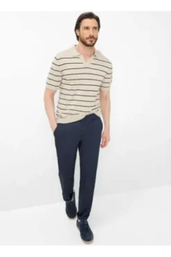 EUREX BY BRAX Jersey Hose Thilo minimal blue Regular Fit