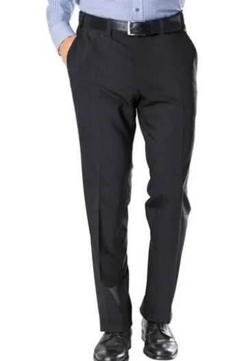EUREX BY BRAX Tiefbund Schurwoll-Stretch-Hose Jan schwarz