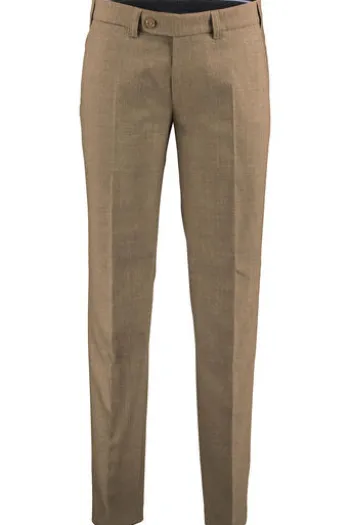 EUREX BY BRAX Tiefbund Schurwoll-Stretch-Hose Jan hellbraun