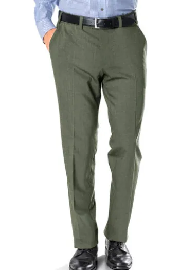 EUREX BY BRAX Tiefbund Schurwoll-Stretch-Hose Jan schilf