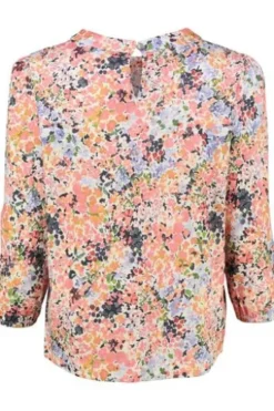 FELICITAS Bluse koralle geblümt im floralen Dessin
