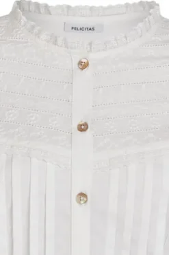 FELICITAS Bluse weiß mit Spitzeneinsatz
