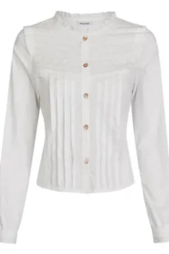 FELICITAS Bluse weiß mit Spitzeneinsatz